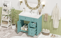 36'' Bathroom Vanity with Undermount Sink,Free 2-blue-green-2-1-soft close