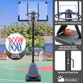 Height Adjustable 7 To 10Ft Basketball Hoop 44 Inch Backboard Portable Basketball Goal System With Stable Base And Wheels, Use For Outdoor Balls Sports Black Gray Portable Garden & Outdoor Training Support Iron