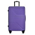 Hardshell Luggage Sets 3 Piece Double Spinner 8 Wheels Suitcase With Tsa Lock Lightweight 20''24''28'' Purple Abs