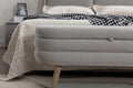 036 Velvet Fabric Storage Bench Bedroom Bench With Wood Legs For Living Room Bedroom Indoor,Light Gray Tufted Light Gray Velvet Bedroom Solid Modern Eucalyptus Internal Storage Foam Velvet
