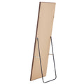 Third Generation Packaging Upgrade, Thickened Border, Brown Wood Grain Solid Wood Frame Full Length Mirror, Dressing Mirror, Bedroom Entrance, Decorative Mirror, And Floor Standing Mirror. 57.9