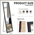 Third Generation, Black Thick Wooden Frame Full Body Mirror, Large Floor Standing Mirror, Dressing Mirror, Decorative Mirror, Suitable For Bedrooms, Living Rooms, Clothing Stores57.9