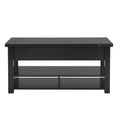 Lift Top Coffee Table, Multi Functional Coffee Table With Open Shelves, Modern Lift Tabletop Dining Table For Living Room, Home Office, Black Black Primary Living Space Particle Board