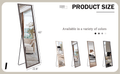 Third Generation Packaging Upgrade, Thickened Frame, Gray Wood Grain Solid Wood Frame Full Length Mirror, Dressing Mirror, Bedroom Entrance, Decorative Mirror, Floor Standing Mirror. 65