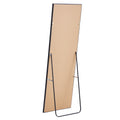 Third Generation, Black Thick Wooden Frame Full Body Mirror, Large Floor Standing Mirror, Dressing Mirror, Decorative Mirror, Suitable For Bedrooms, Living Rooms, Clothing Stores57.9