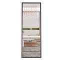 Third Generation Packaging Upgrade, Thickened Frame, Gray Wood Grain Solid Wood Frame Full Length Mirror, Dressing Mirror, Bedroom Entrance, Decorative Mirror, Floor Standing Mirror. 65