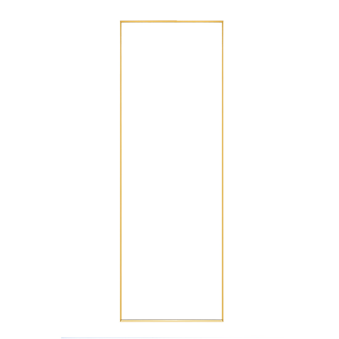 Tempered Mirror 64" X 24" Tall Full Length Mirror With Stand, Gold Wall Mounting Full Body Mirror, Metal Frame Full Length Mirror For Living Room, Bedroom Gold Glass