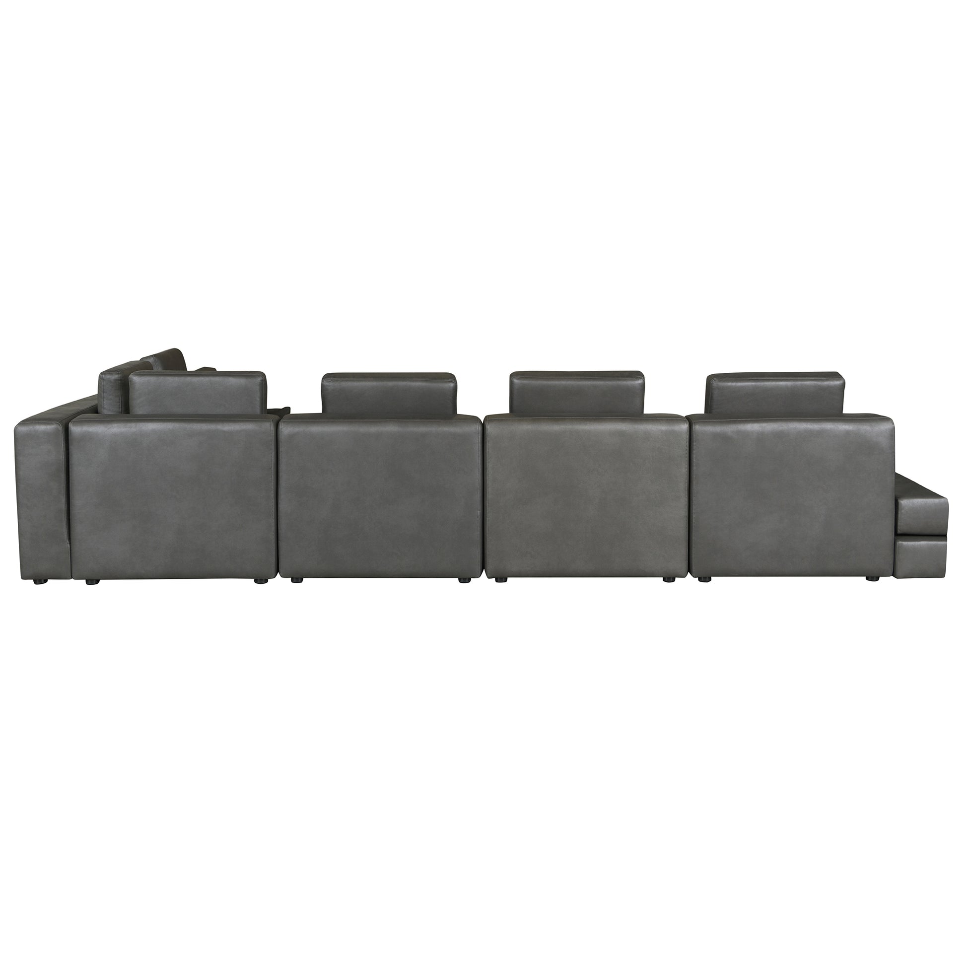 112.7" Modular Sectional Sofa Corner Sofa Chaise Lounge With Movable Ottoman For Living Room, Black Black Foam Palomino Fabric