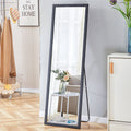 Third Generation, Black Thick Wooden Frame Full Body Mirror, Large Floor Standing Mirror, Dressing Mirror, Decorative Mirror, Suitable For Bedrooms, Living Rooms, Clothing Stores57.9