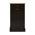 One Drawers And One Compartment Tilt Out Trash Cabinet Kitchen Trash Cabinet Black Black Mdf