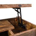 Lift Top Coffee Table, Multi Functional Coffee Table With Open Shelves, Modern Lift Tabletop Dining Table For Living Room, Home Office, Rustic Brown Rustic Brown Primary Living Space Particle Board