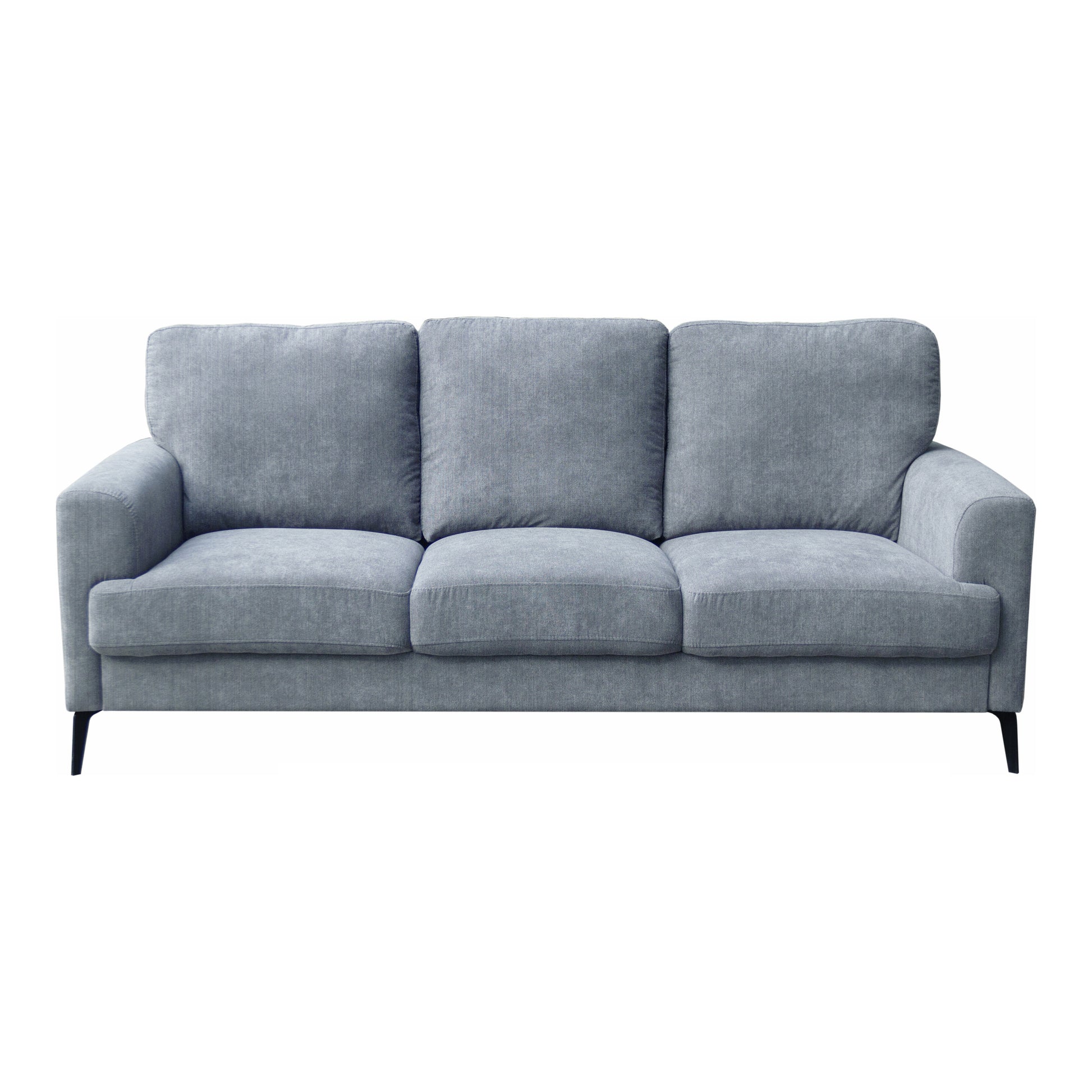 Jackson 84.5" Gray Chenille Sofa Loveseat Living Room Set Gray Chenille