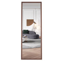 Third Generation Packaging Upgrade, Thickened Border, Brown Wood Grain Solid Wood Frame Full Length Mirror, Dressing Mirror, Bedroom Entrance, Decorative Mirror, And Floor Standing Mirror.65