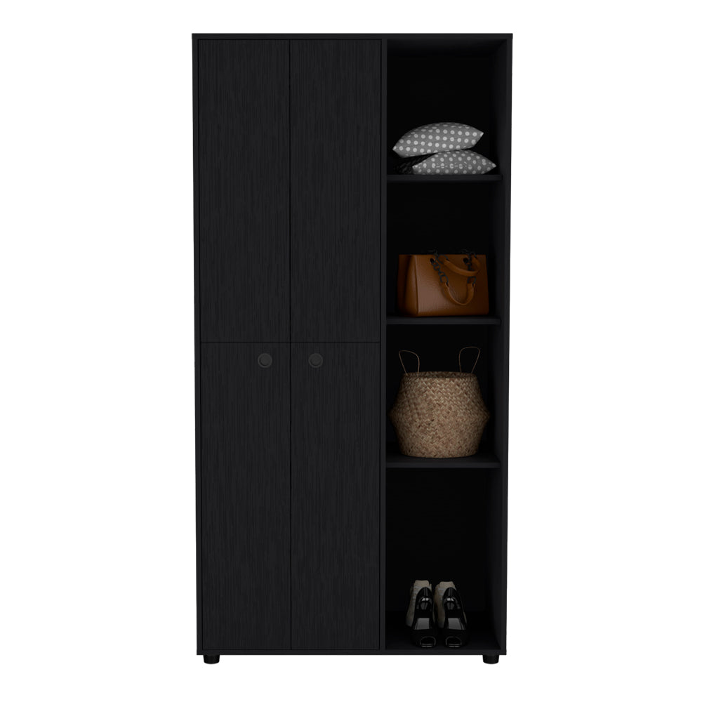 Armoire Boise, Bedroom, Black Black Particle Board Engineered Wood