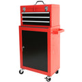 3 Drawer Rolling Tool Chest with Wheels, Tool Chest red-steel