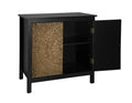 2 Door Cabinet, American Furniture, Suitable For Bedroom, Living Room, Study Black Mdf