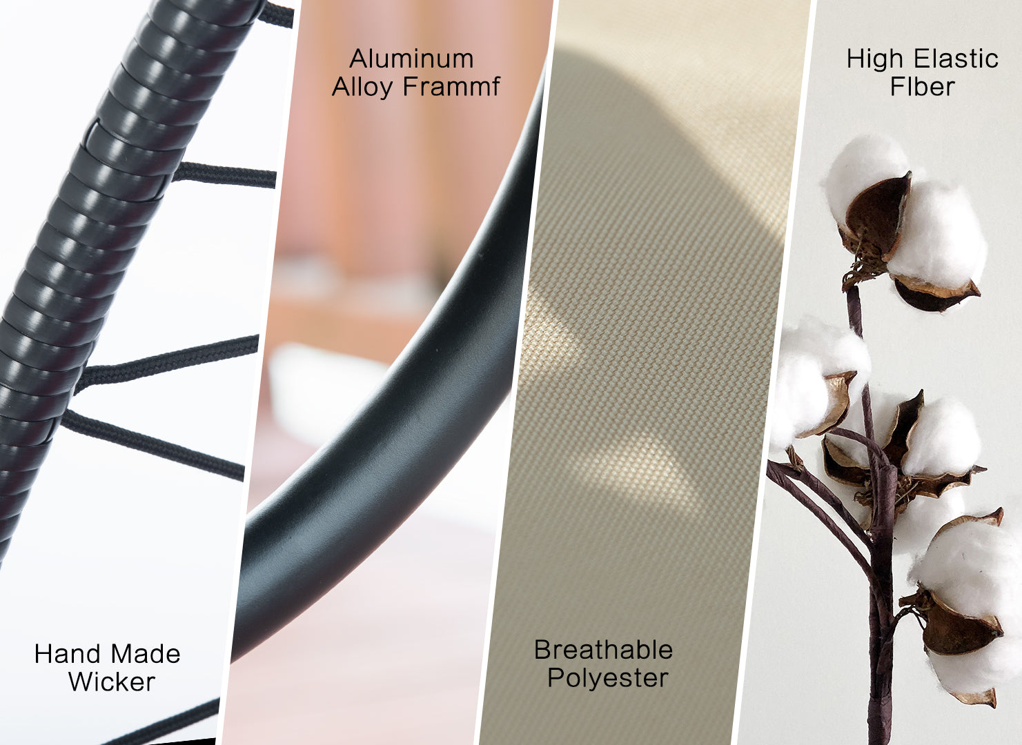 Egg Chair With Stand Indoor Outdoor Swing Chair Patio Wicker Hanging Egg Chair Hanging Basket Chair Hammock Chair With Stand For Bedroom Living Room Balcony Yes Sectional Light Blue Water Resistant