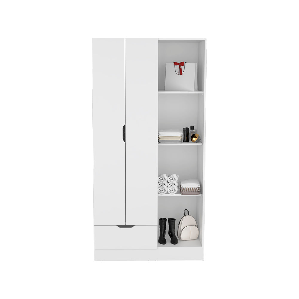 Armoire Dover, Bedroom, White White Particle Board Engineered Wood