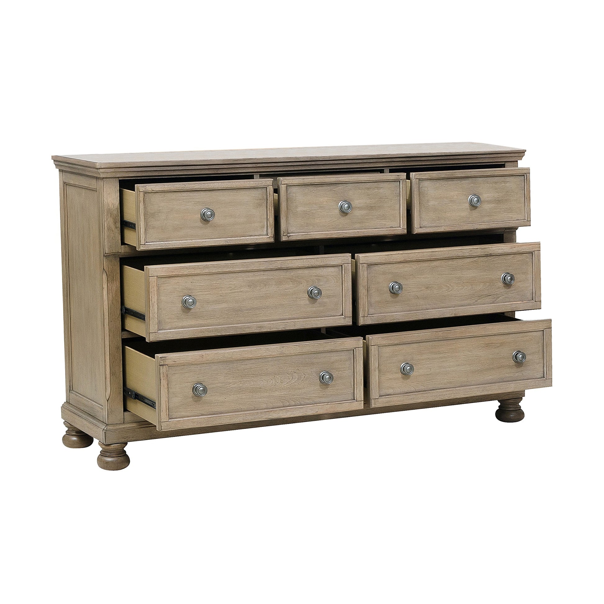 Classic Bedroom Furniture 1Pc Dresser With 7 Drawers And Jewelry Tray Traditional Design Furniture Gray Finish Gray Bedroom Classic,Traditional,Transitional Wood