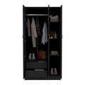 Wardrobe Erie, Bedroom, Black Black Particle Board Engineered Wood