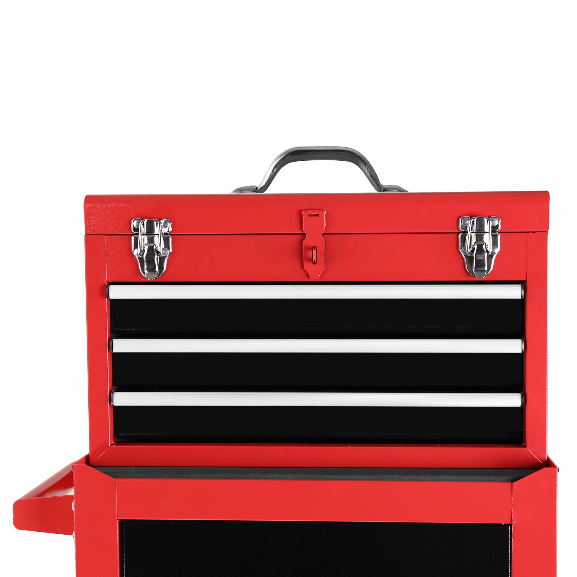 3 Drawer Rolling Tool Chest with Wheels, Tool Chest red-steel