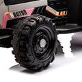 Ride On Tractor With Trailer,12V Battery Powered Electric Tractor Toy W Remote Control,Electric Car For Kids,Three Speed Adjustable,Power Display, Usb,Mp3 ,Bluetooth,Led Light,Two Point Safety Belt Pink Plastic