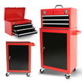 3 Drawer Rolling Tool Chest with Wheels, Tool Chest red-steel