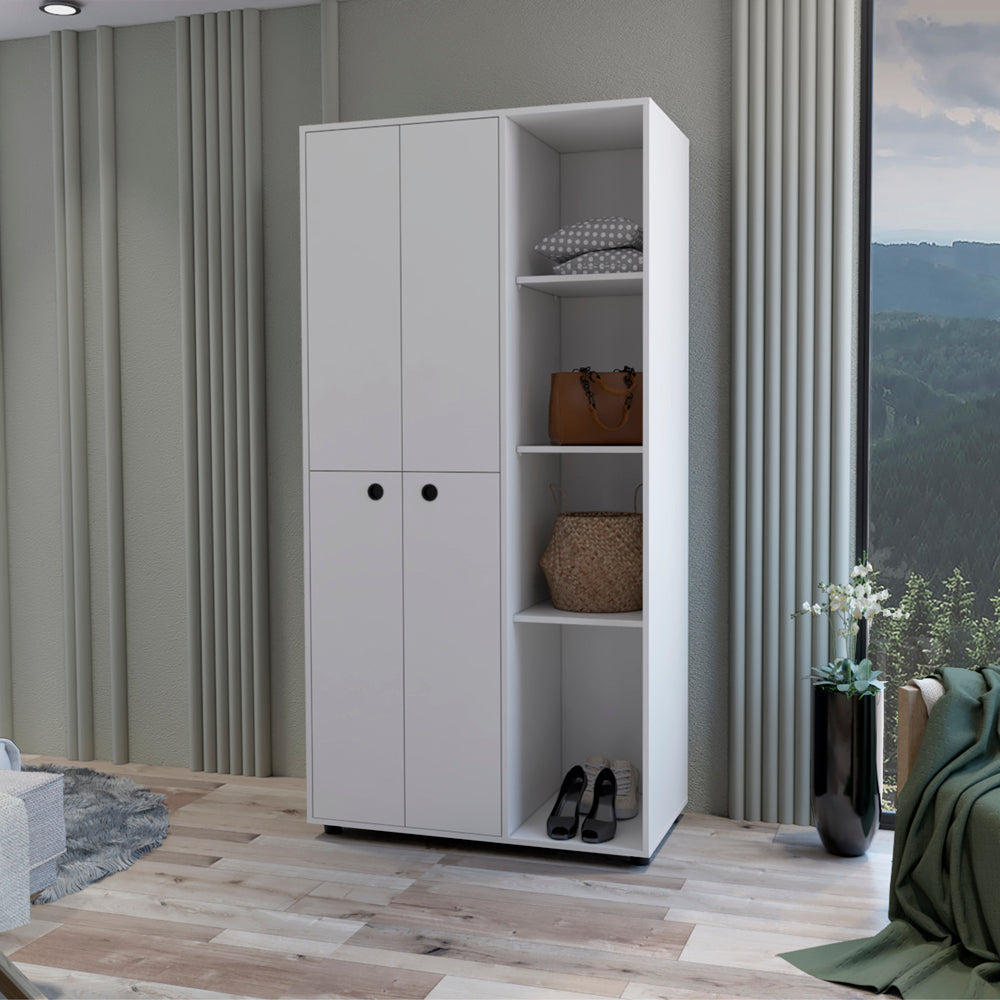 Armoire Boise, Bedroom, White White Particle Board Engineered Wood