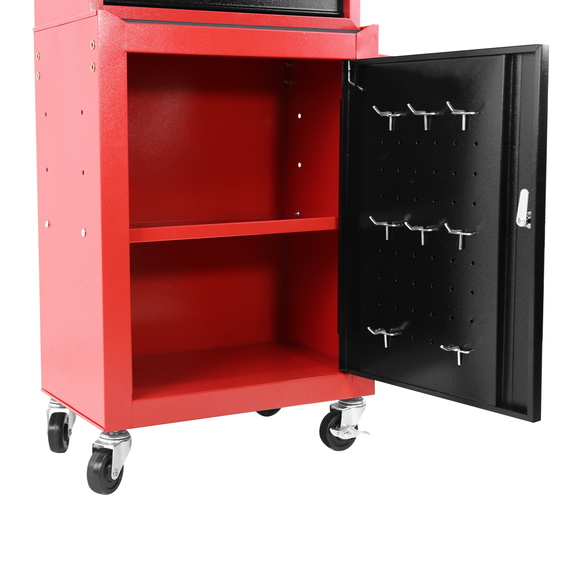 3 Drawer Rolling Tool Chest with Wheels, Tool Chest red-steel