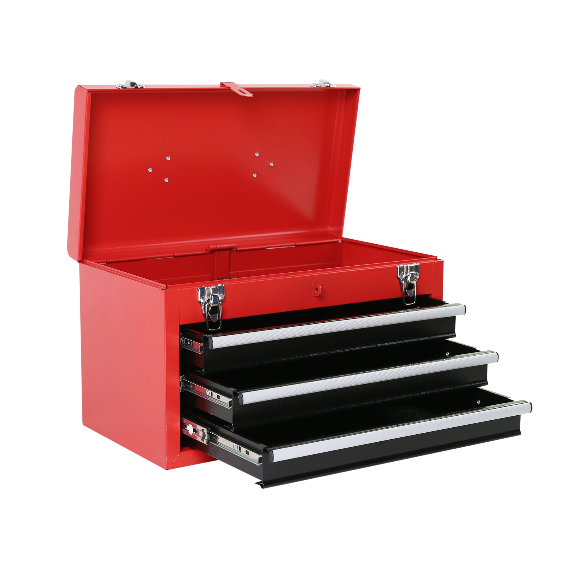 3 Drawer Rolling Tool Chest with Wheels, Tool Chest red-steel