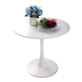 White Round Dining Table, 31.5