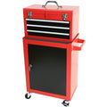 3 Drawer Rolling Tool Chest with Wheels, Tool Chest red-steel