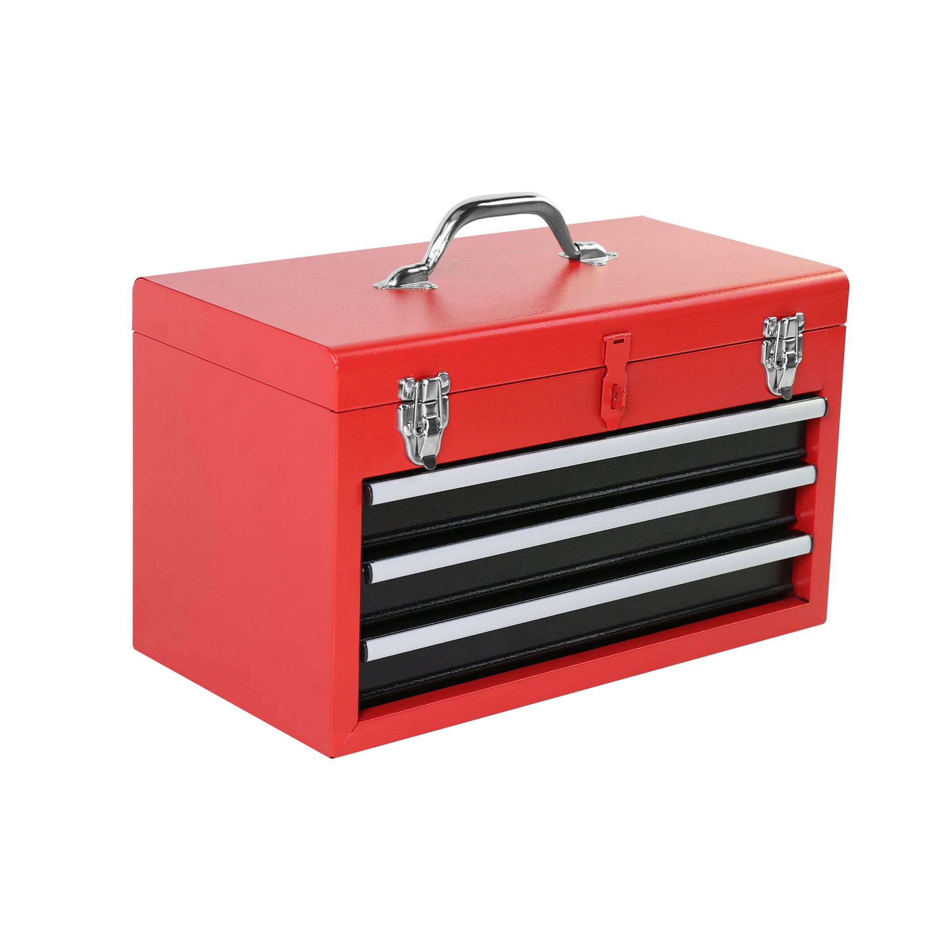 3 Drawer Rolling Tool Chest with Wheels, Tool Chest red-steel