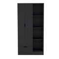 Armoire Dover, Bedroom, Black Black Particle Board Engineered Wood