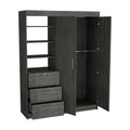 Armoire Rumanu, Bedroom, Smokey Oak Gray Particle Board Engineered Wood