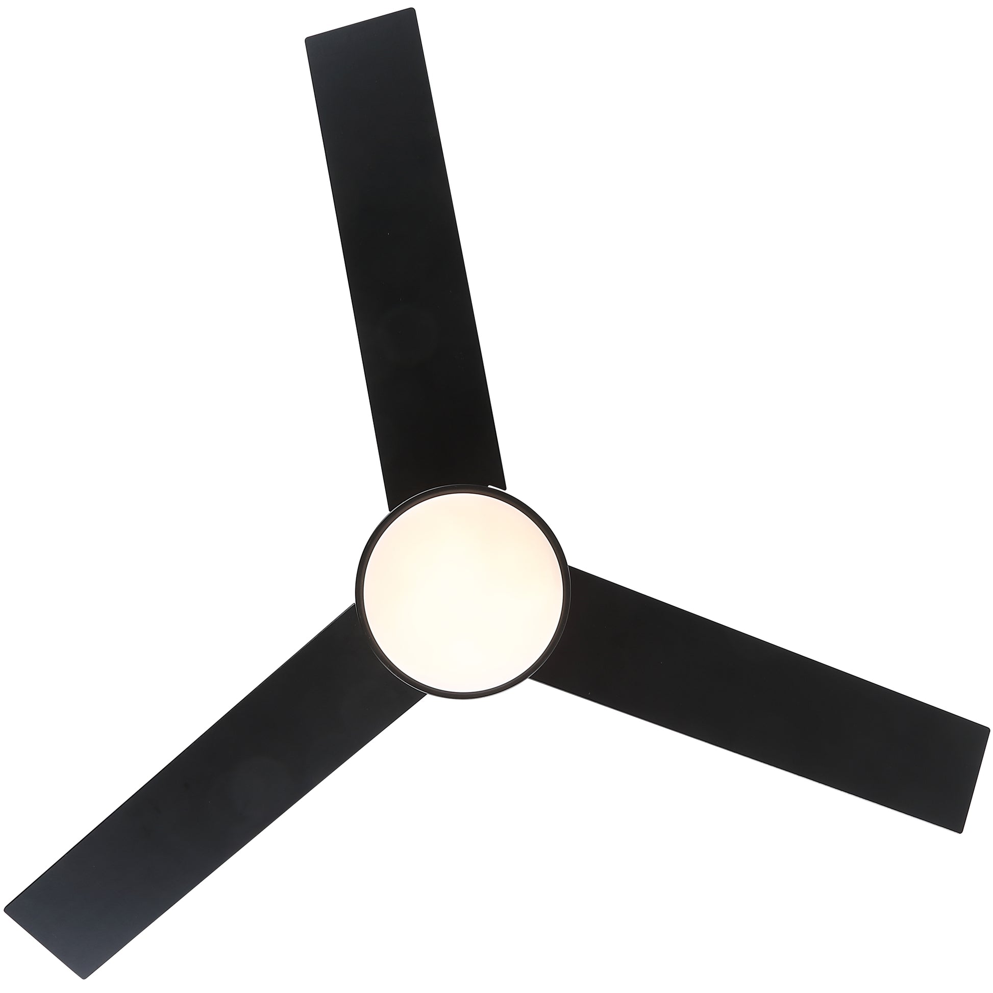 48" Black Lowe Profile Ceiling Fan With Light Black Plywood