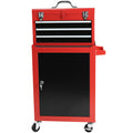 3 Drawer Rolling Tool Chest with Wheels, Tool Chest red-steel