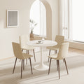 White Round Dining Table, 31.5