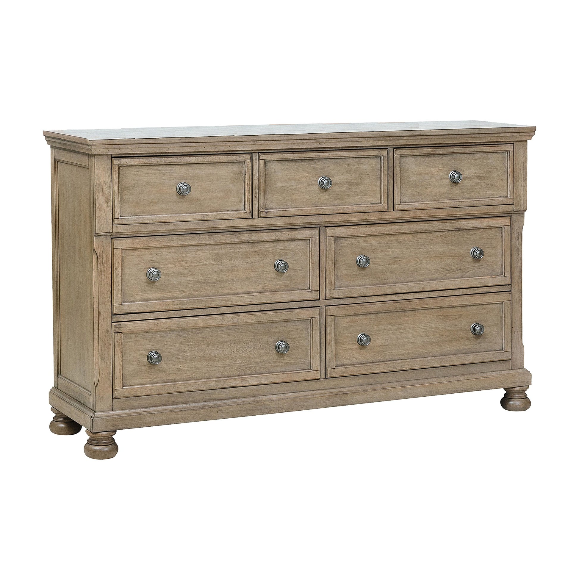 Classic Bedroom Furniture 1Pc Dresser With 7 Drawers And Jewelry Tray Traditional Design Furniture Gray Finish Gray Bedroom Classic,Traditional,Transitional Wood