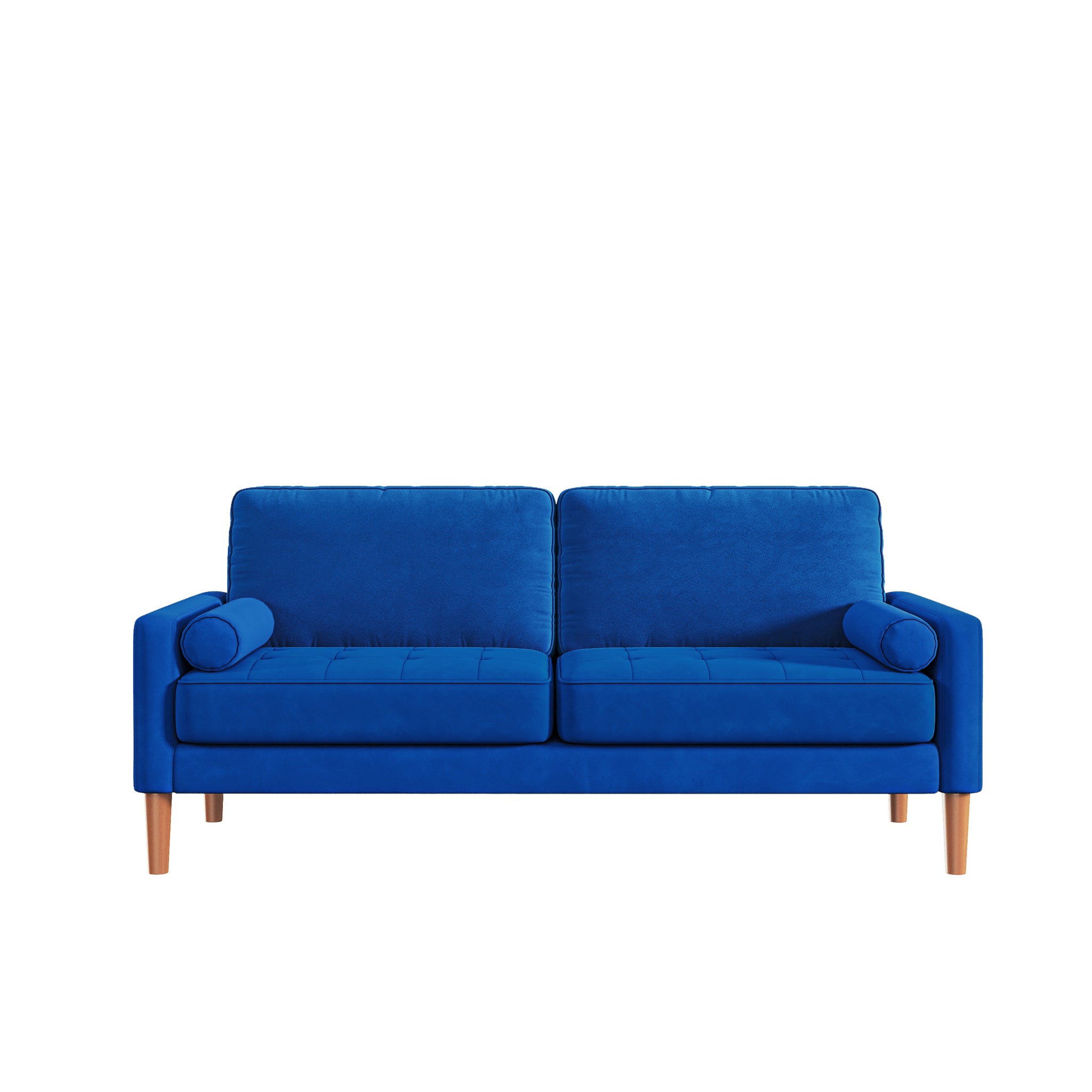 JOS 67.7'' 3 seater Sofa Couch for Living Room, Modern blue-velvet-wood-bedroom-soft-cotton-fabric-3