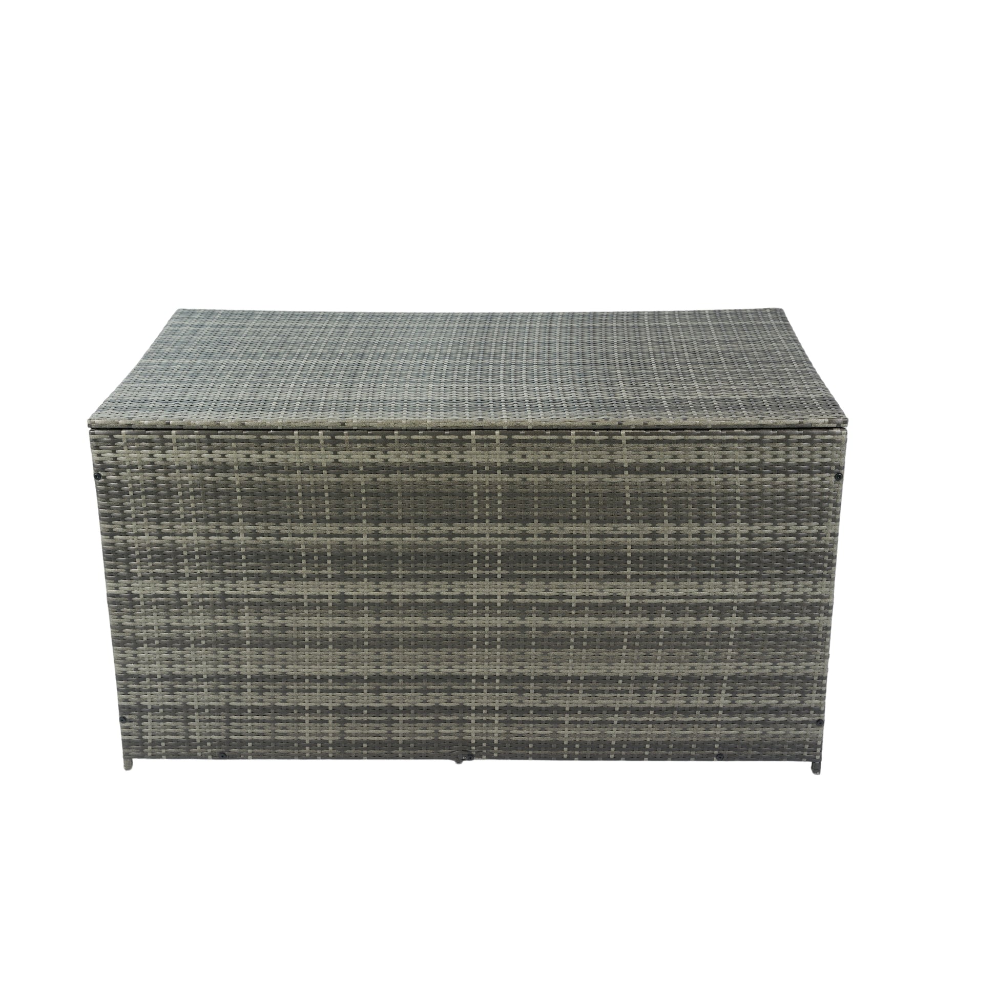 Outdoor Storage Box, 200 Gallon Wicker Patio Deck Boxes With Lid, Outdoor Cushion Storage For Kids Toys, Pillows, Towel Grey Modern Pe Rattan Iron Waterproof Fabric