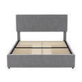 Full Size Upholstery Platform Bed With Four Drawers On Two Sides, Adjustable Headboard, Grey Old Sku: Wf291773Eaa Box Spring Not Required Full Grey Wood Bedroom Velvet Upholstered