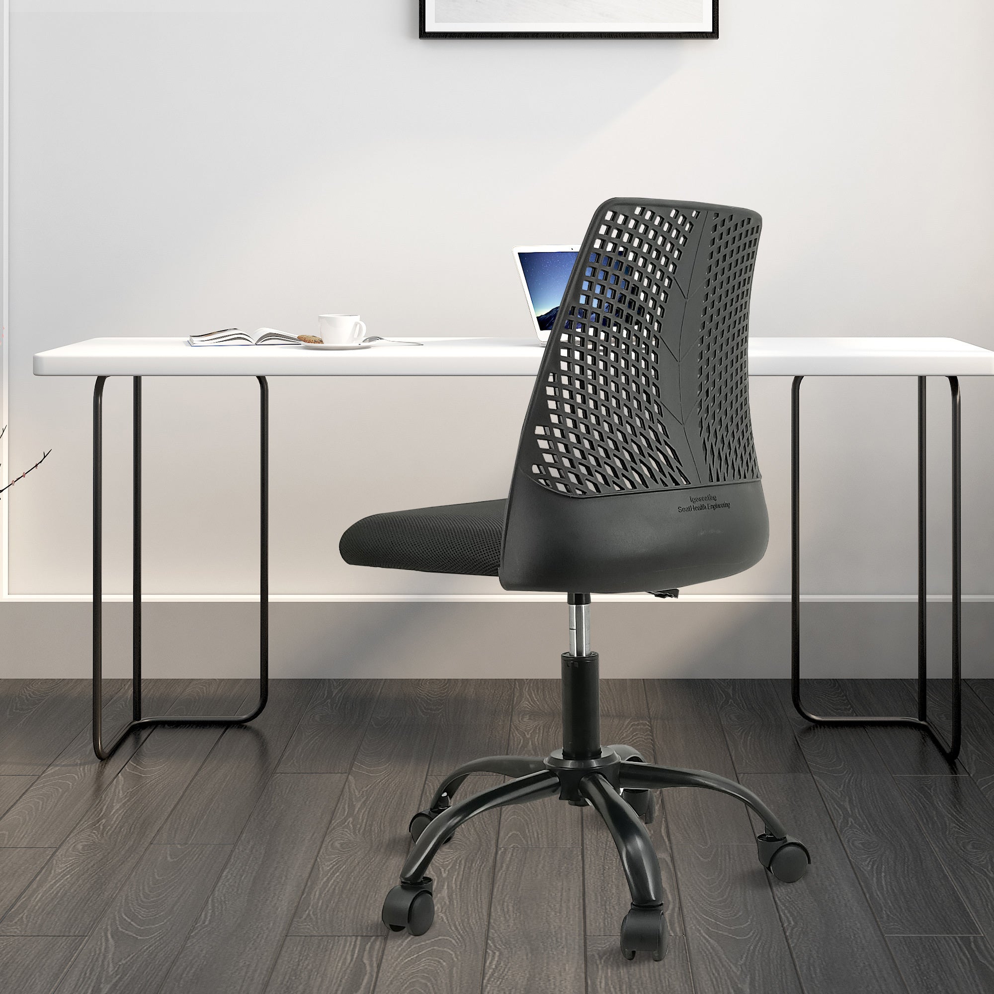 Ergonomic Office and Home Chair with Supportive black-modern-foam-fabric