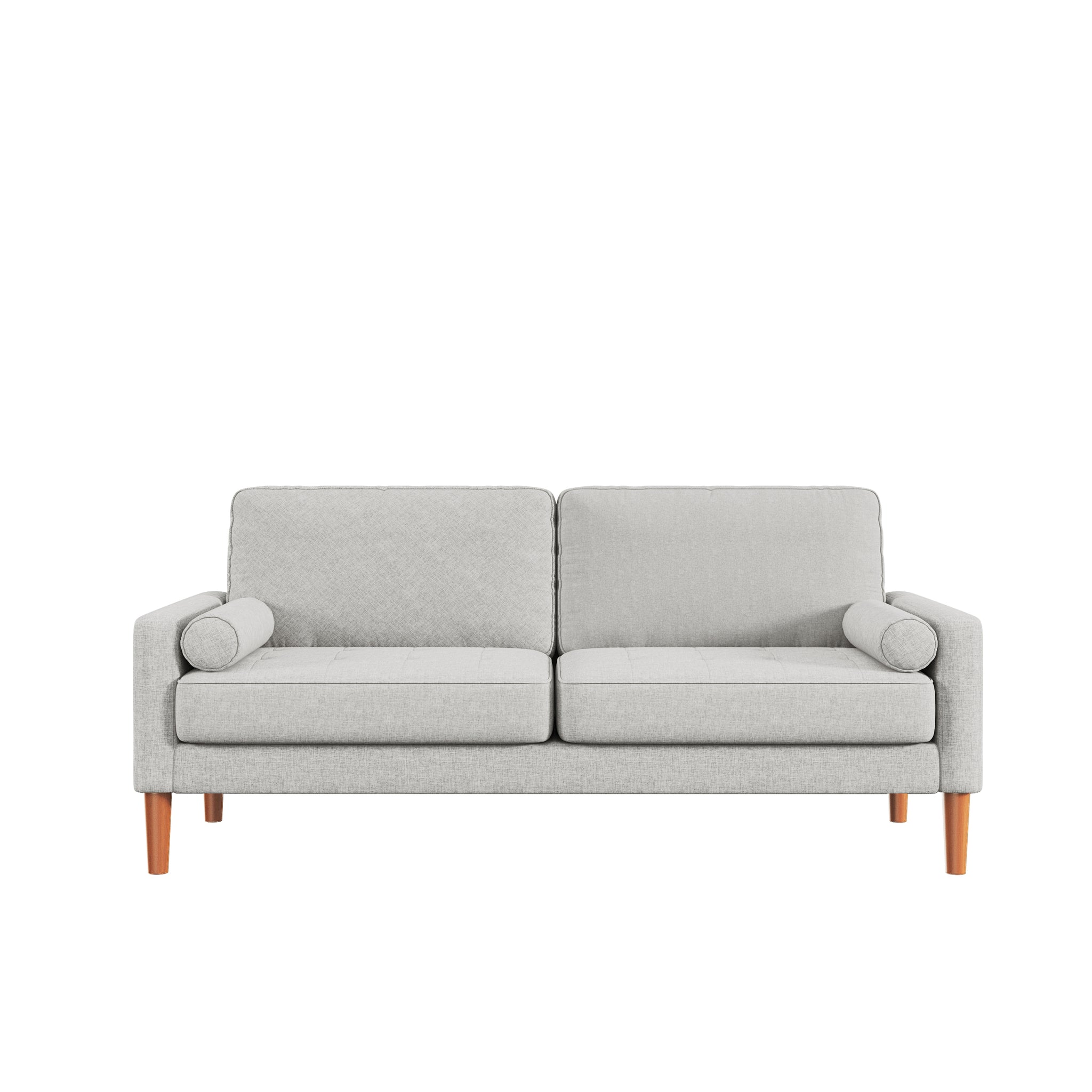JOS 67.7'' 3 seater Sofa Couch for Living Room, Modern beige-wood-bedroom-cotton-fabric-3 seat