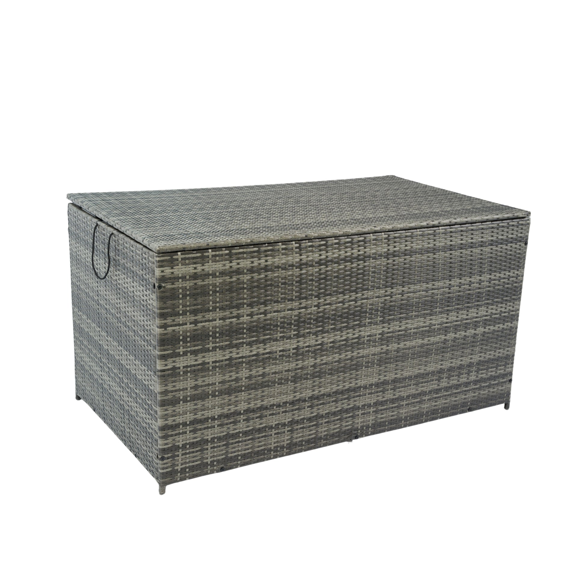 Outdoor Storage Box, 200 Gallon Wicker Patio Deck Boxes With Lid, Outdoor Cushion Storage For Kids Toys, Pillows, Towel Grey Modern Pe Rattan Iron Waterproof Fabric