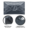 Weatherproof Protective Tv Cover With Remote Control Pocket Black Nylon Mesh