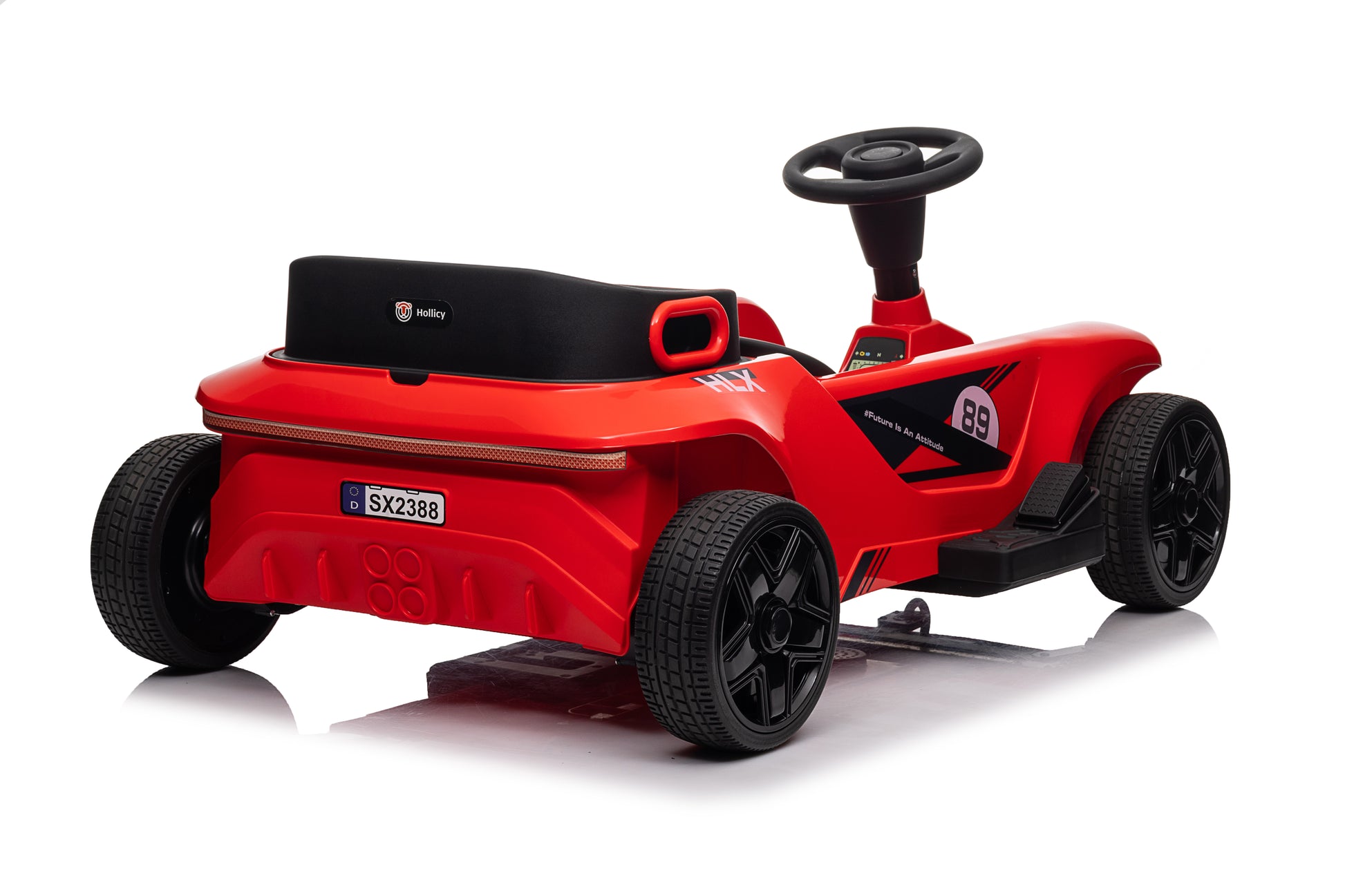 24V Electric Drifting Go Kart For Kids, Electric Ride On Toy W 85W*2 Motors, 8Mph Max Speed, Safety Belt, Music, Horn, Usb Red Abs