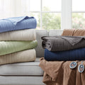 Heated Blanket navy-polyester