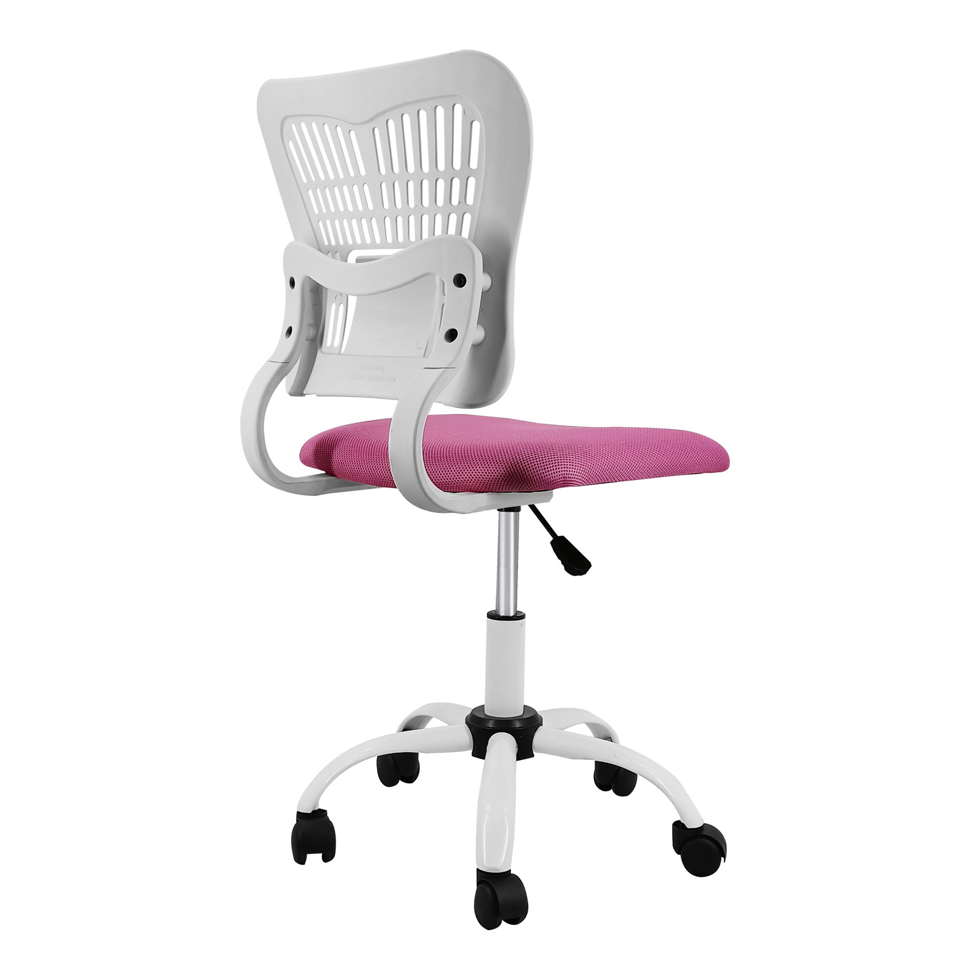 Home Office Chair Ergonomic Desk Chair Mesh Computer white+pink-fabric