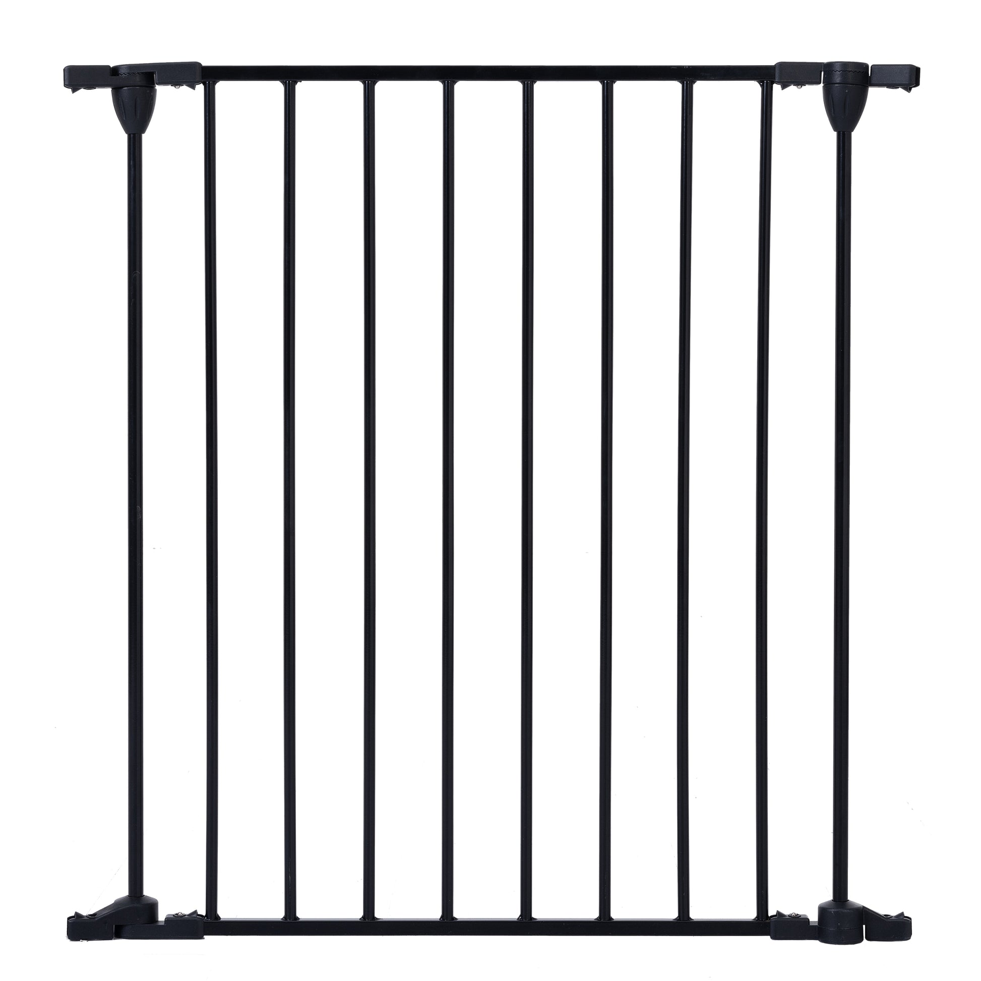 200" Adjustable Safety Gate 8 Panels Play Yard Metal Doorways Fireplace Fence Christmas Tree Fence Gate For House Stairs Gate Prohibited Area Fence Black Steel